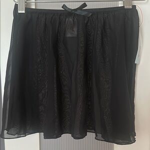 Black Sheer Ballet Skirt with Bow